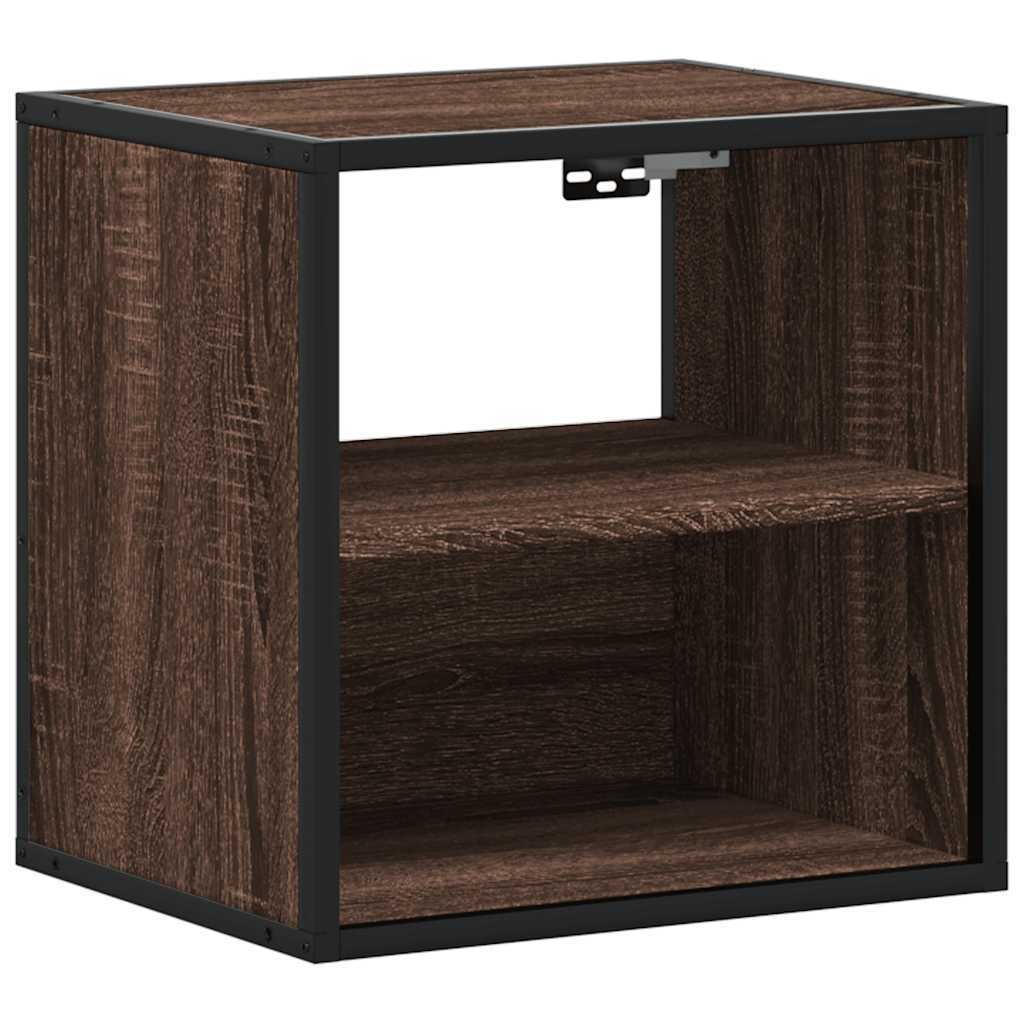 Wall-mounted Bedside Cabinet Brown Oak 40x31x39.5 cm