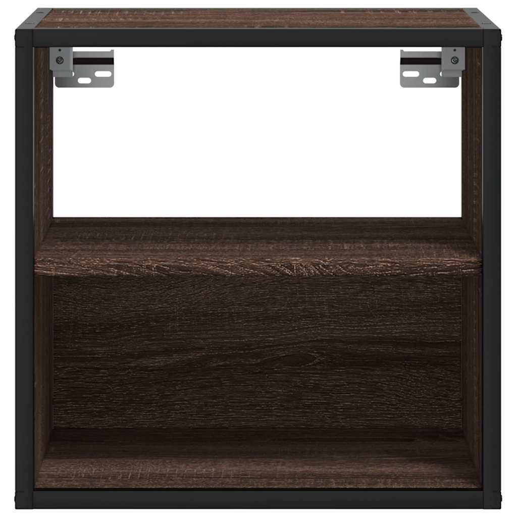 Wall-mounted Bedside Cabinet Brown Oak 40x31x39.5 cm