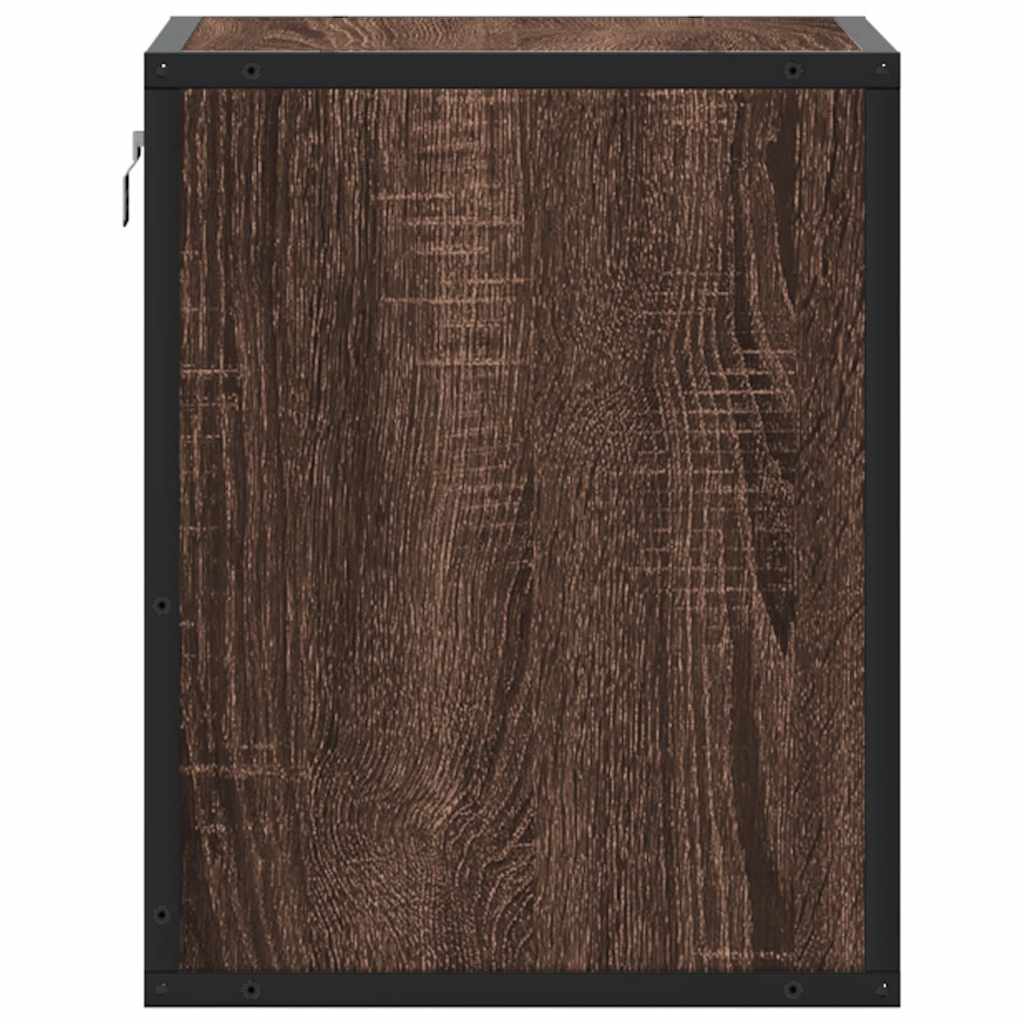 Wall-mounted Bedside Cabinet Brown Oak 40x31x39.5 cm