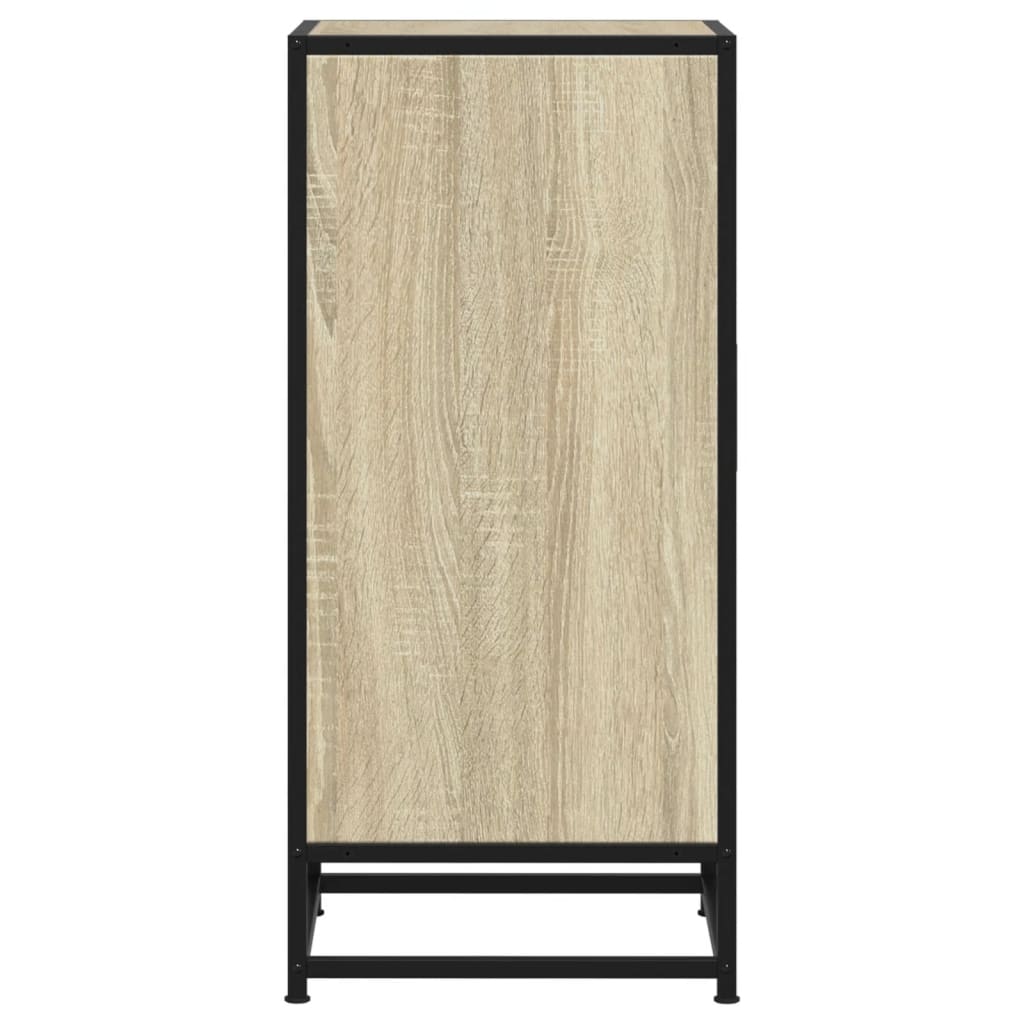 Sideboard Sonoma Oak 35.5x35x76 cm Engineered Wood and Metal