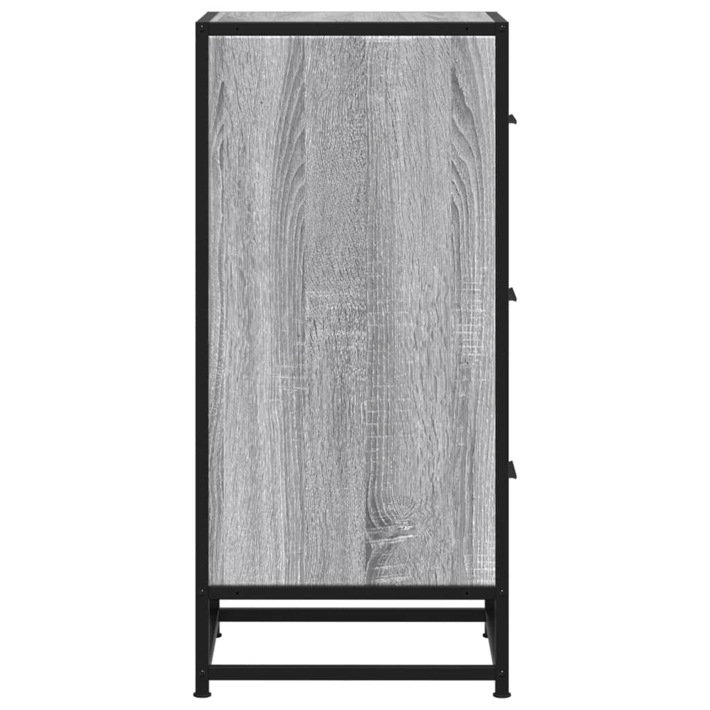 Sideboard Grey Sonoma 35.5x35x76 cm Engineered Wood and Metal