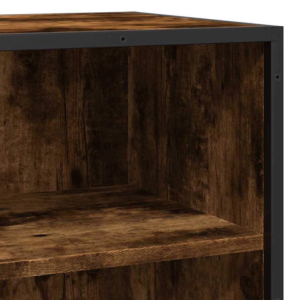 Sideboard Smoked Oak 35.5x35x76 cm Engineered Wood and Metal