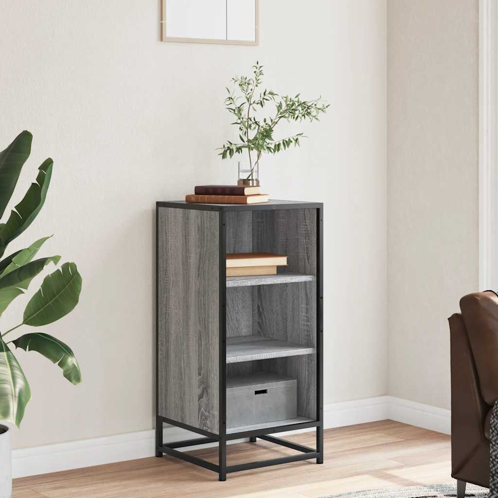 Sideboard Grey Sonoma 35.5x35x76 cm Engineered Wood and Metal