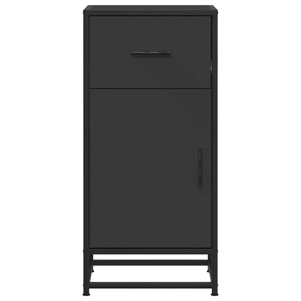 Sideboard Black 35.5x35x76 cm Engineered Wood and Metal