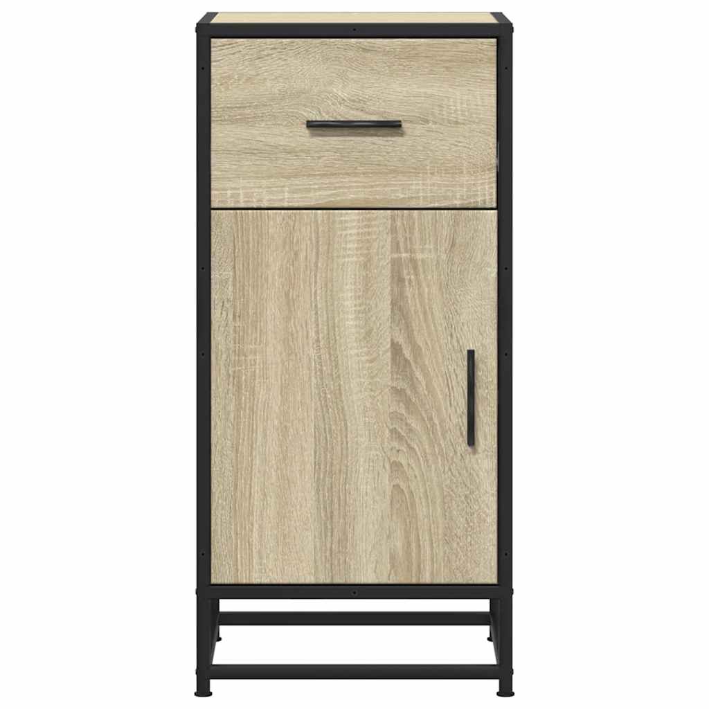 Sideboard Sonoma Oak 35.5x35x76 cm Engineered Wood and Metal