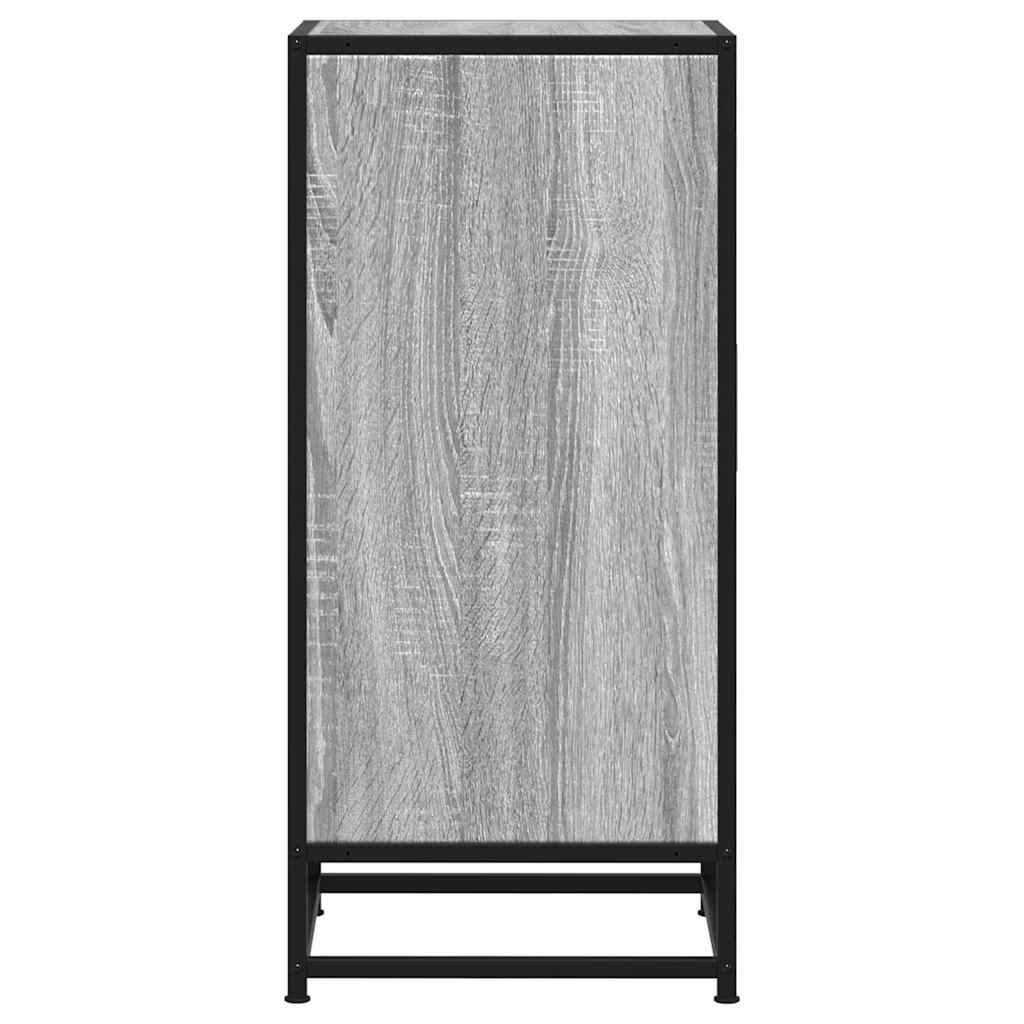 Sideboard Grey Sonoma 35.5x35x76 cm Engineered Wood and Metal