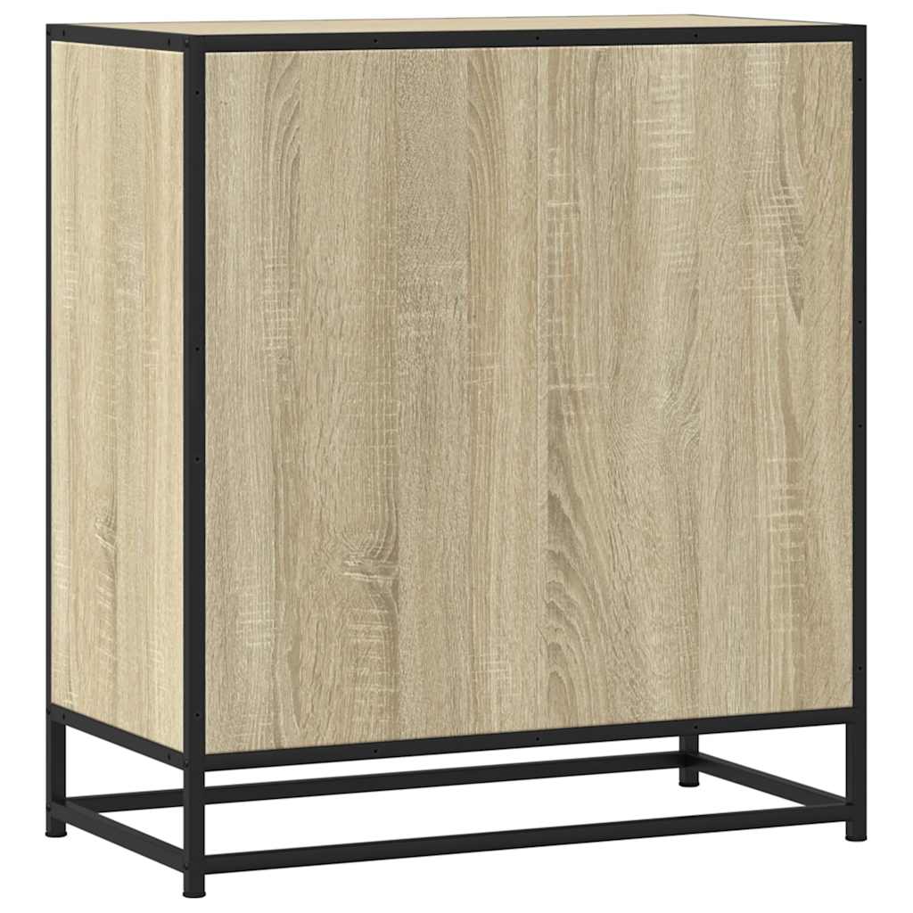 Sideboard Sonoma Oak 68x35x76 cm Engineered Wood and Metal