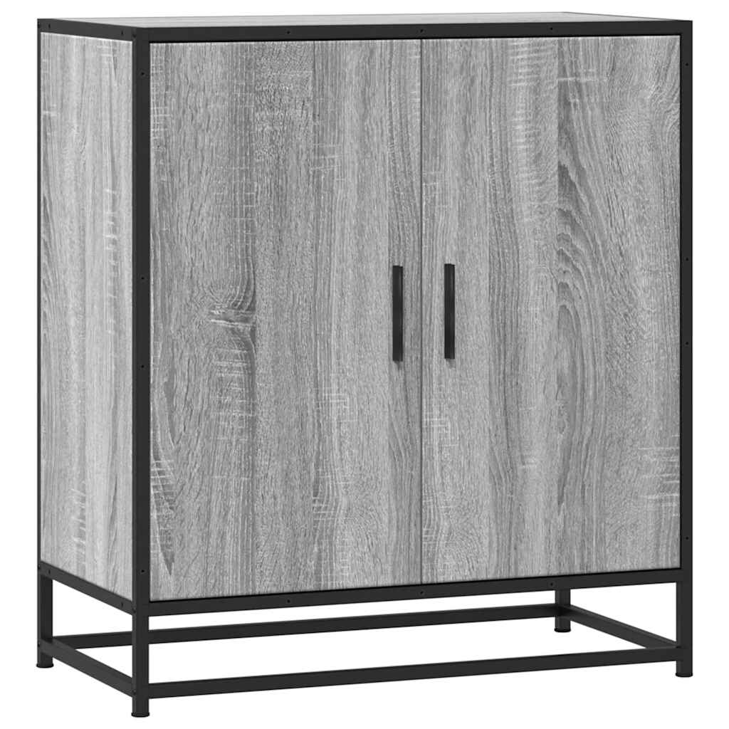Sideboard Grey Sonoma 68x35x76 cm Engineered Wood and Metal