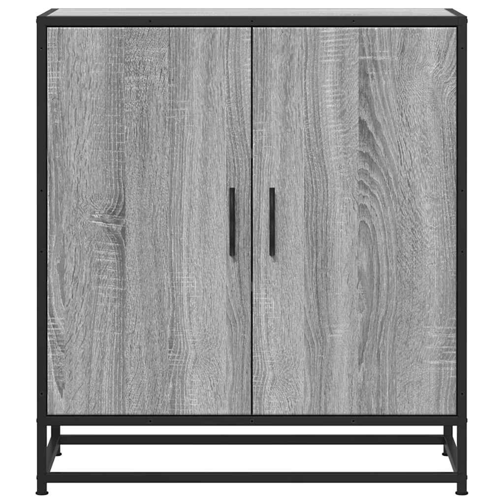 Sideboard Grey Sonoma 68x35x76 cm Engineered Wood and Metal