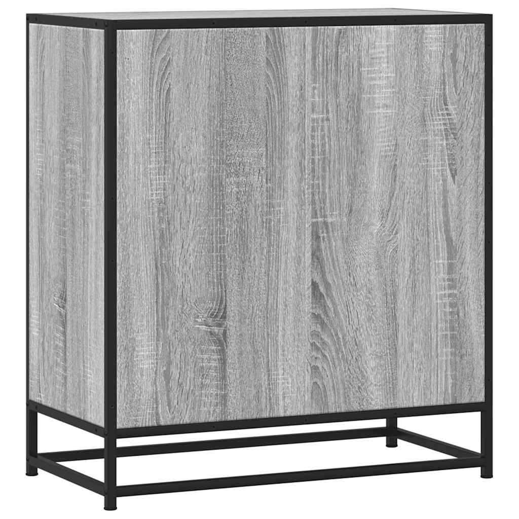 Sideboard Grey Sonoma 68x35x76 cm Engineered Wood and Metal
