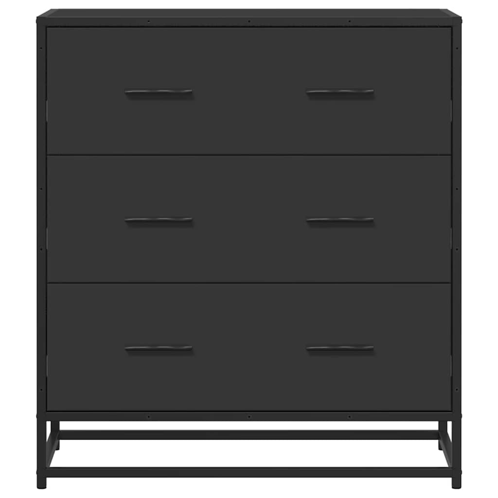Sideboard Black 68x35x76 cm Engineered Wood and Metal