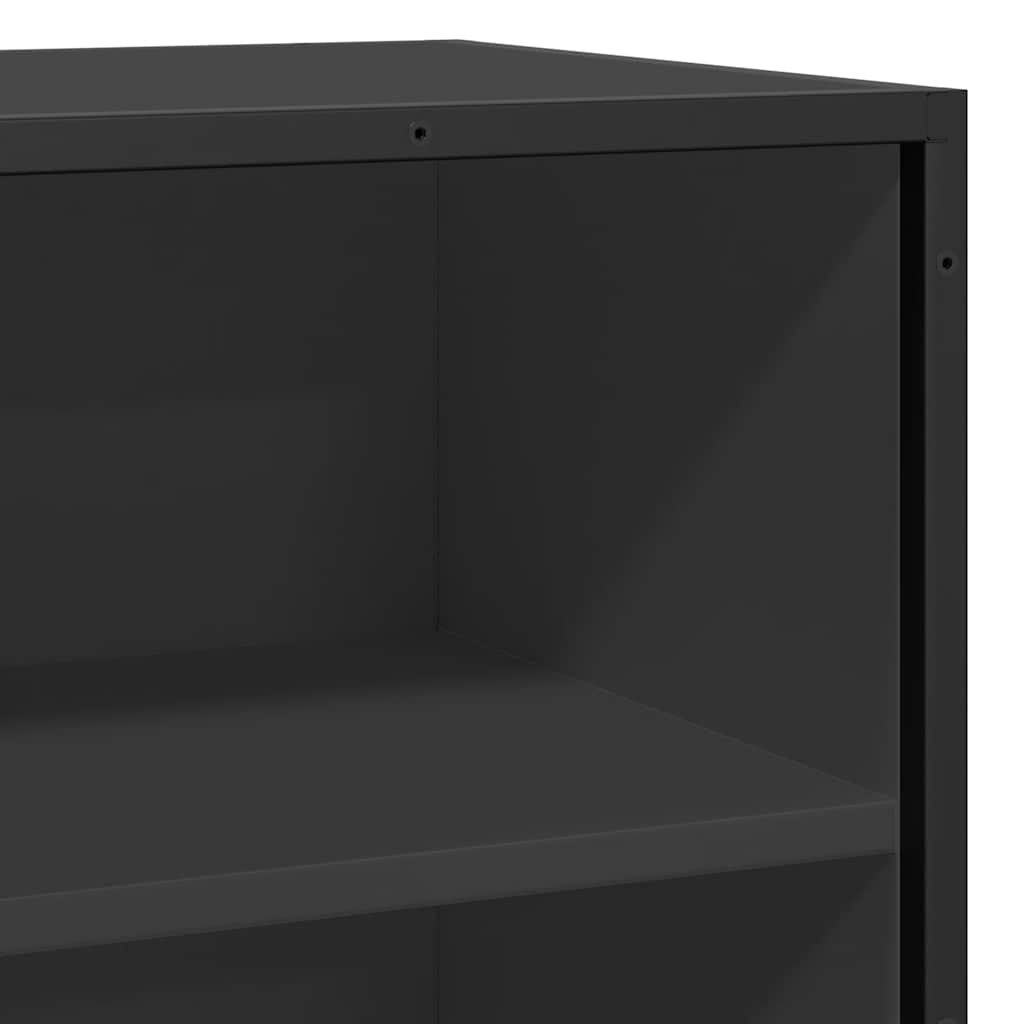 Sideboard Black 68x35x76 cm Engineered Wood and Metal