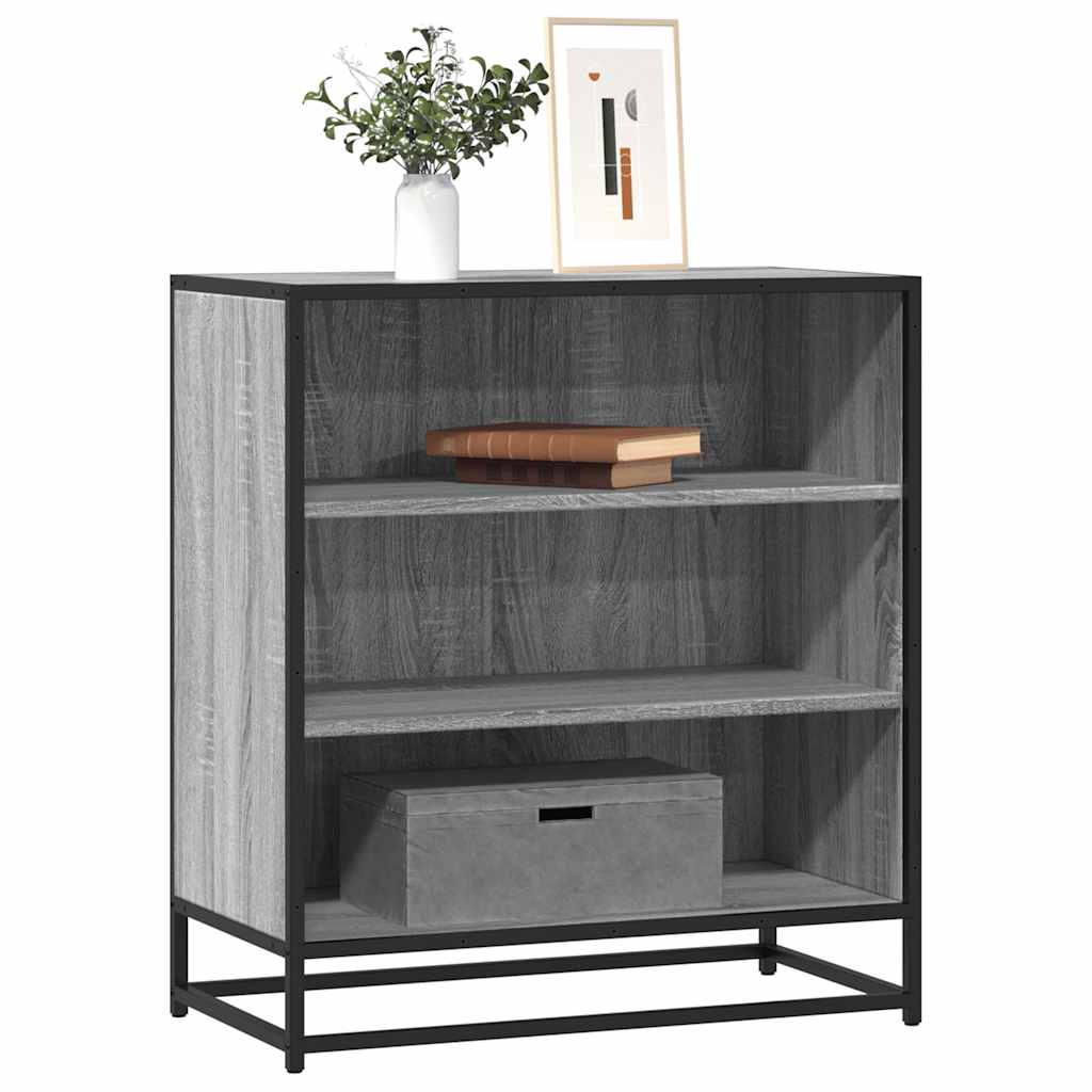 Sideboard Grey Sonoma 68x35x76 cm Engineered Wood and Metal