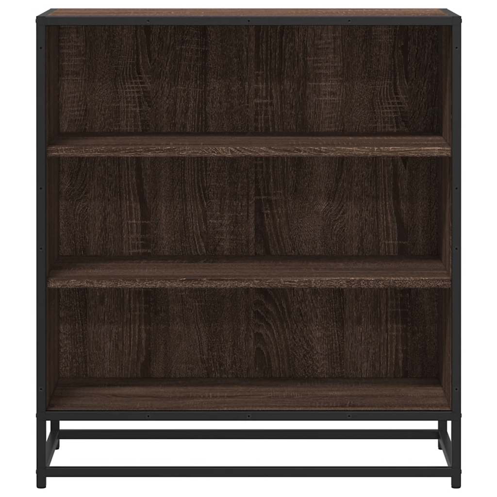 Sideboard Brown Oak 68x35x76 cm Engineered Wood and Metal