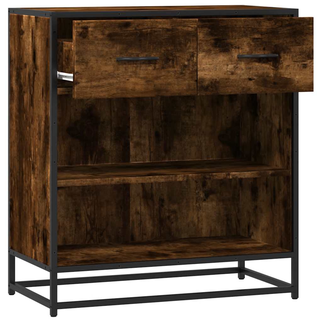 Sideboard Smoked Oak 68x35x76 cm Engineered Wood