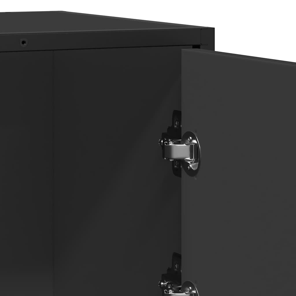 Sideboard Black 68x35x76 cm Engineered Wood