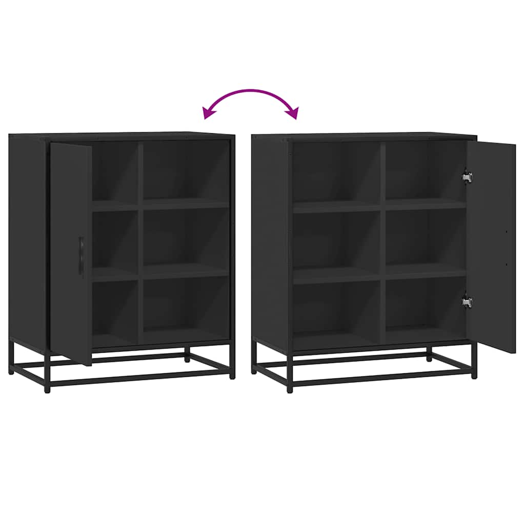 Sideboard Black 62x35x76 cm Engineered Wood