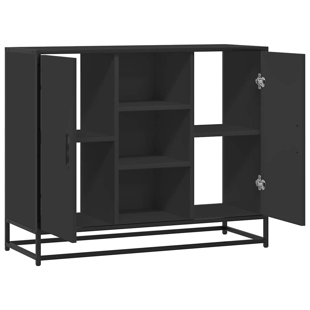 Sideboard Black 92x35x76 cm Engineered Wood