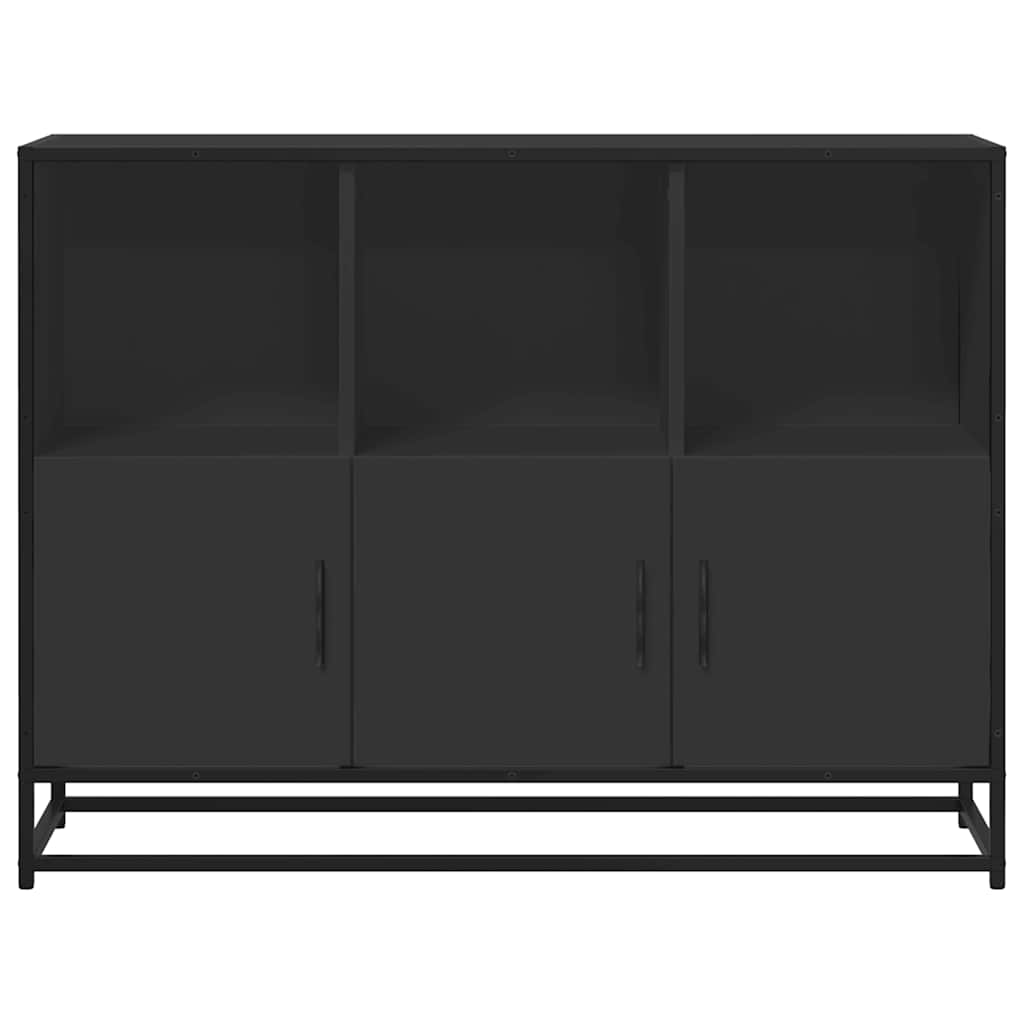 Sideboard Black 100x35x76 cm Engineered Wood