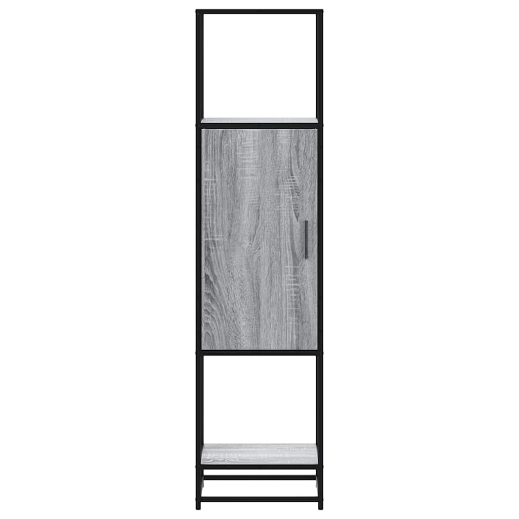 Highboard Grey Sonoma 35.5x35x139 cm Engineered Wood and Metal