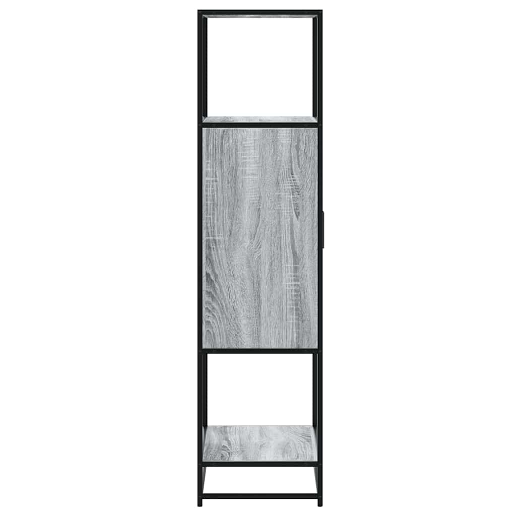 Highboard Grey Sonoma 68x35x139 cm Engineered Wood and Metal