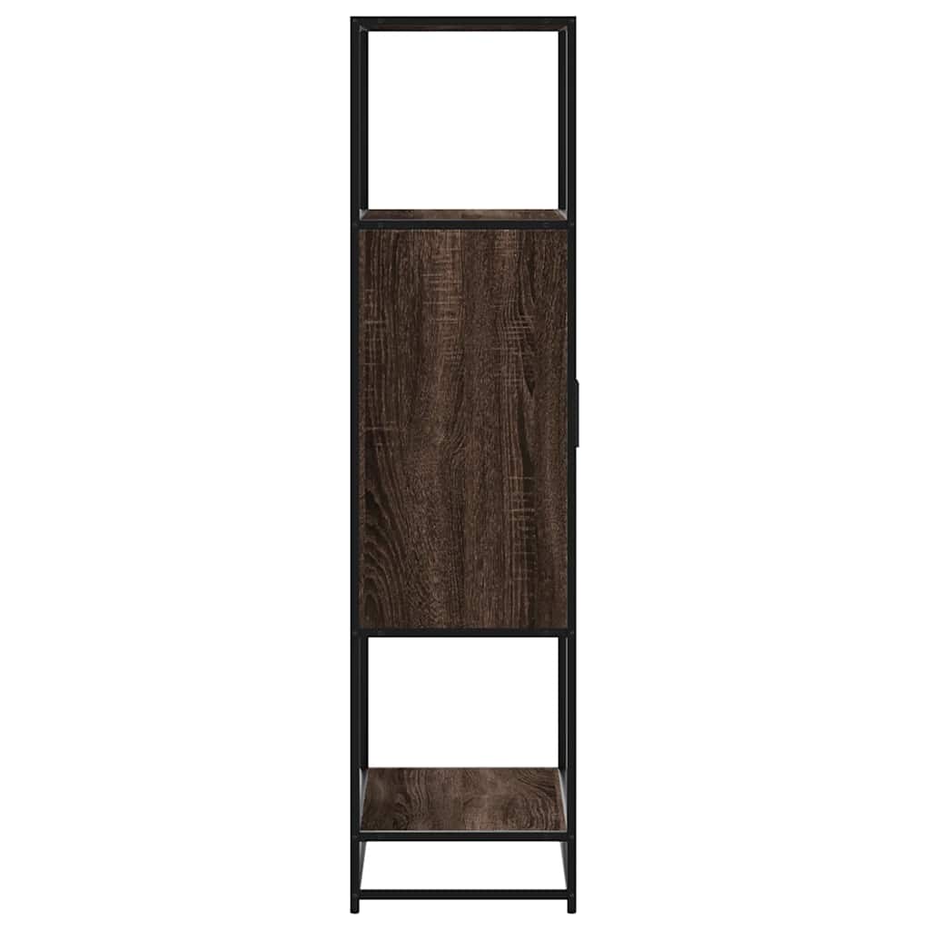 Highboard Brown Oak 68x35x139 cm Engineered Wood and Metal