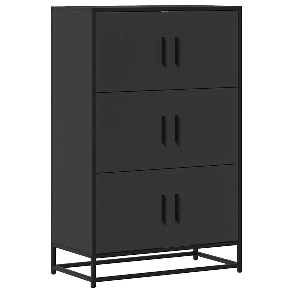 Highboard Black 68x35x106.5 cm Engineered Wood and Metal
