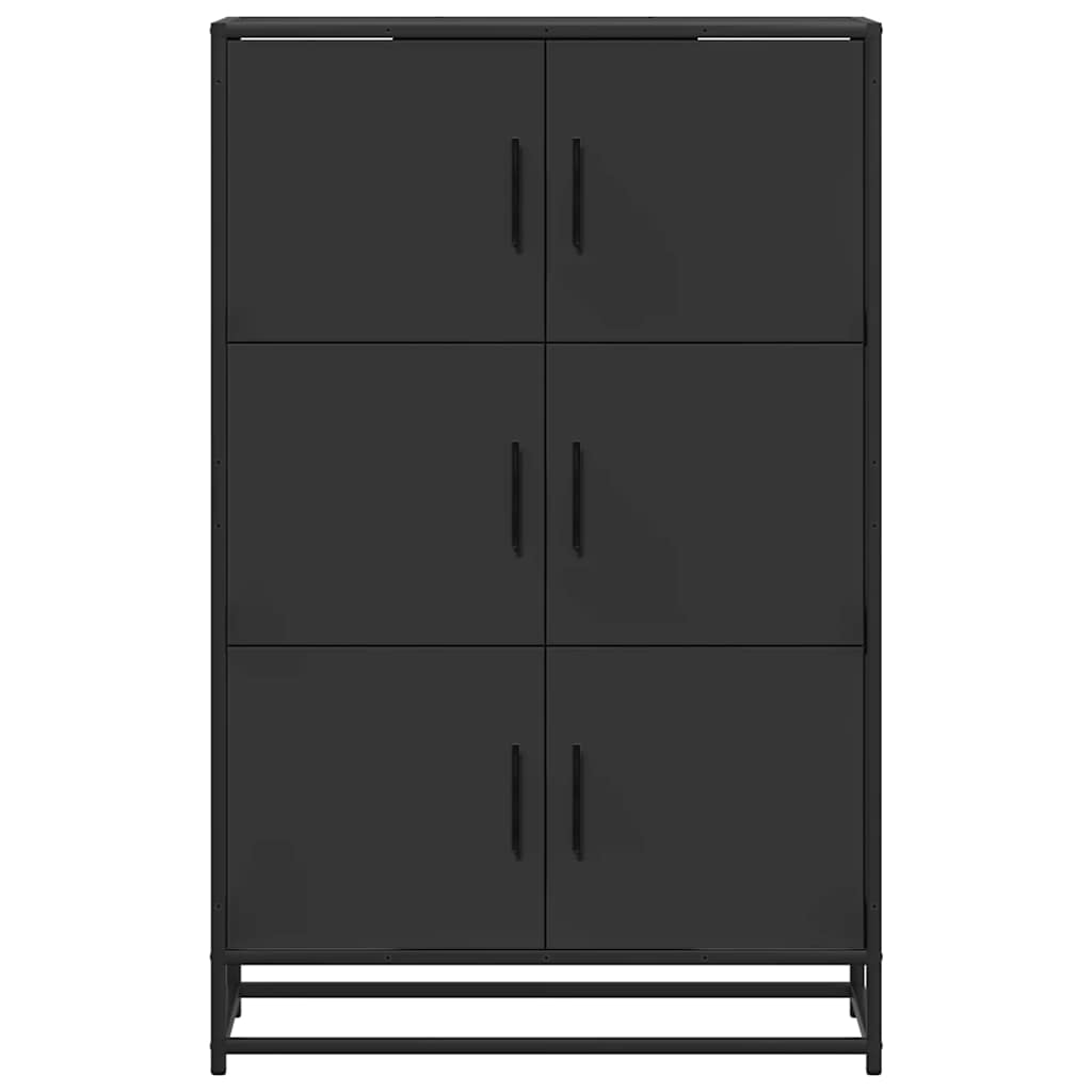 Highboard Black 68x35x106.5 cm Engineered Wood and Metal