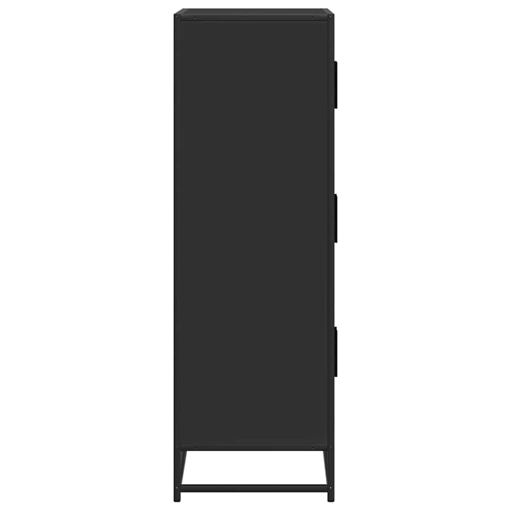 Highboard Black 68x35x106.5 cm Engineered Wood and Metal