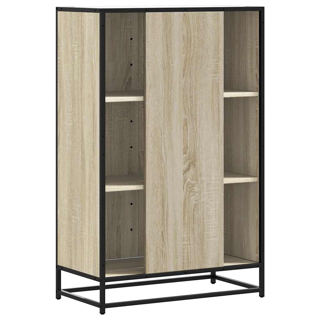 Highboard Sonoma Oak 68x35x106.5 cm Engineered Wood and Metal