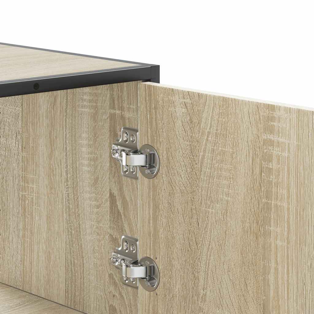 Highboard Sonoma Oak 68x35x106.5 cm Engineered Wood and Metal