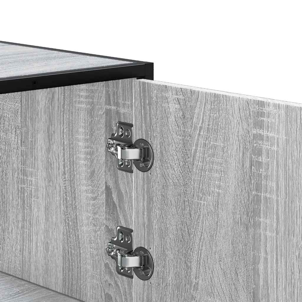 Highboard Grey Sonoma 68x35x106.5 cm Engineered Wood and Metal