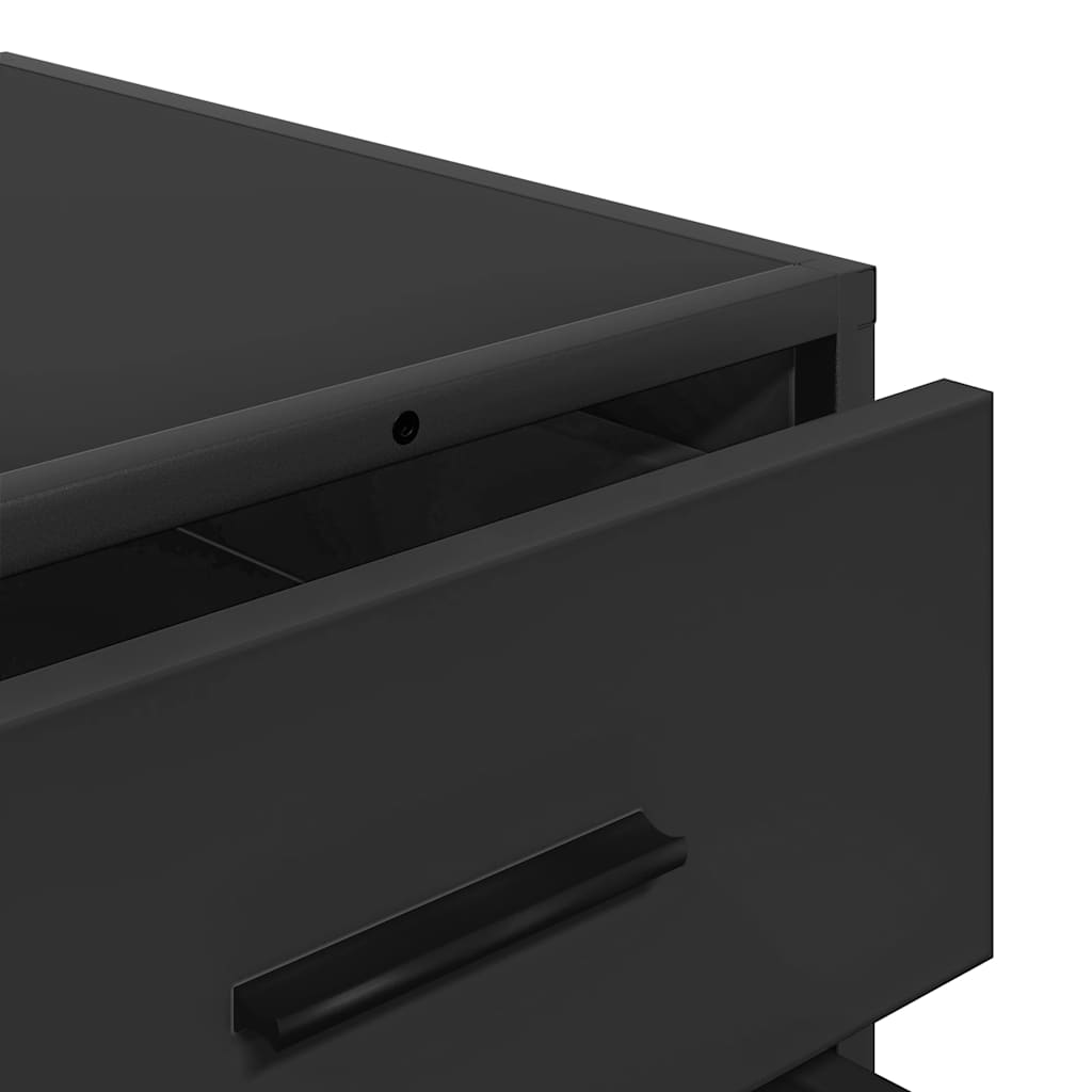 Drawer Cabinet Black 70x41x56 cm Engineered Wood