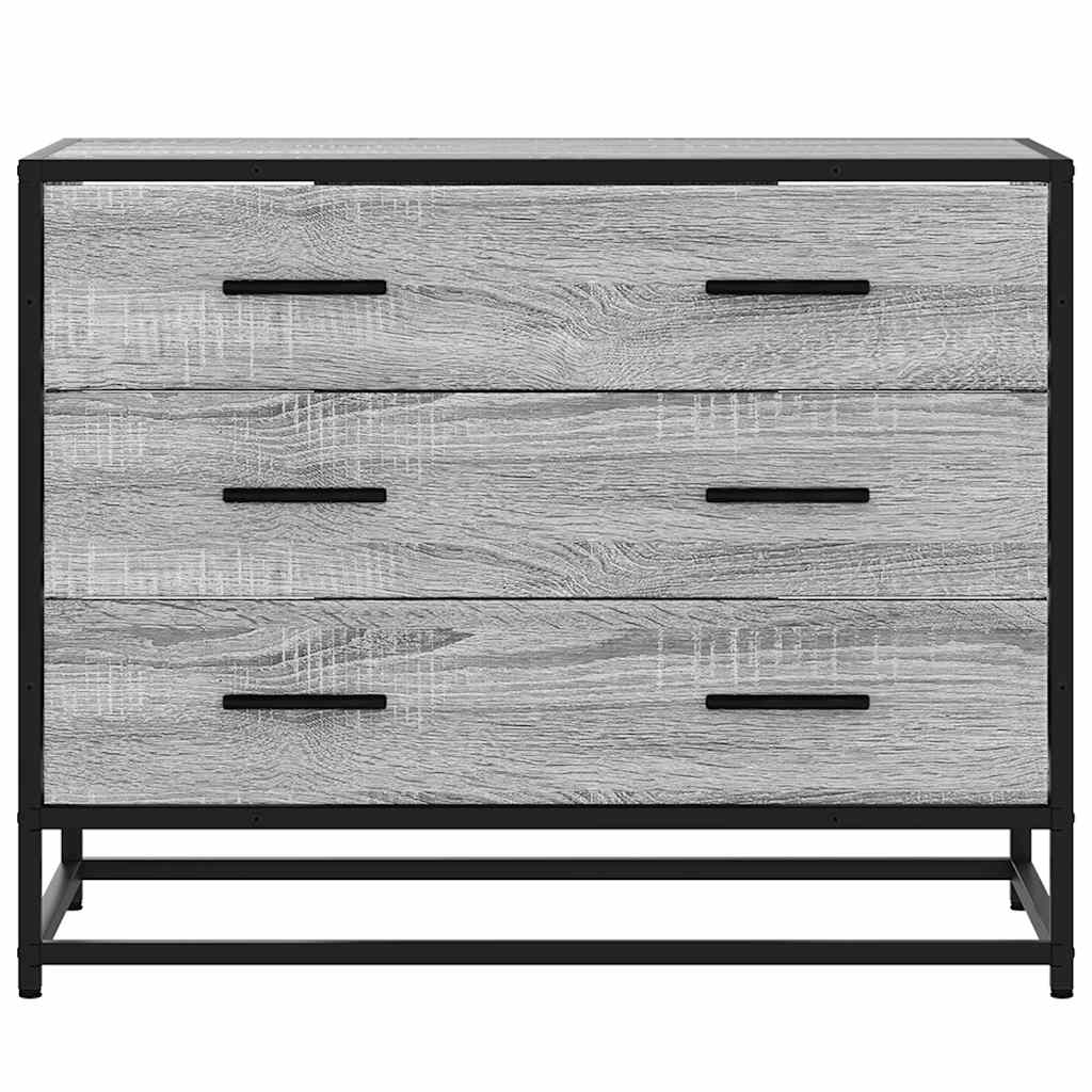Drawer Cabinet Grey Sonoma 70x41x56 cm Engineered Wood