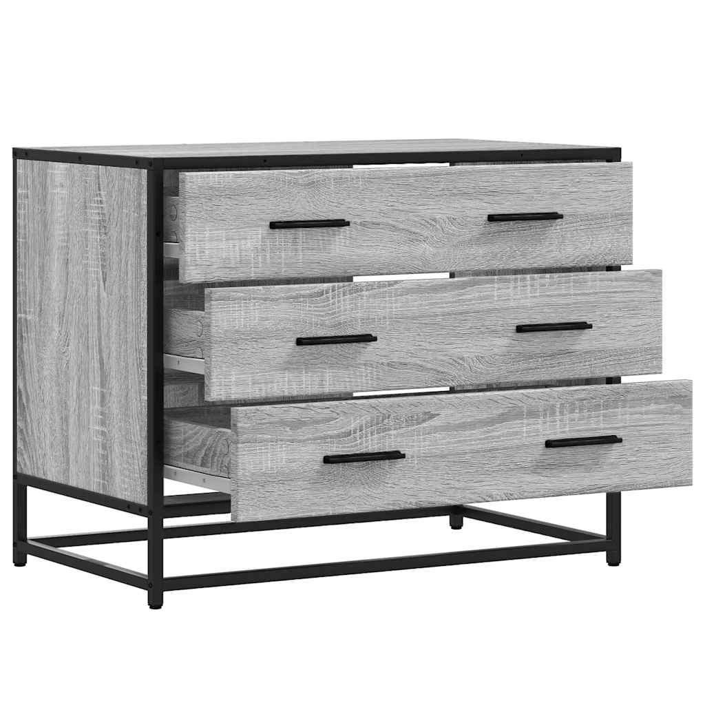 Drawer Cabinet Grey Sonoma 70x41x56 cm Engineered Wood
