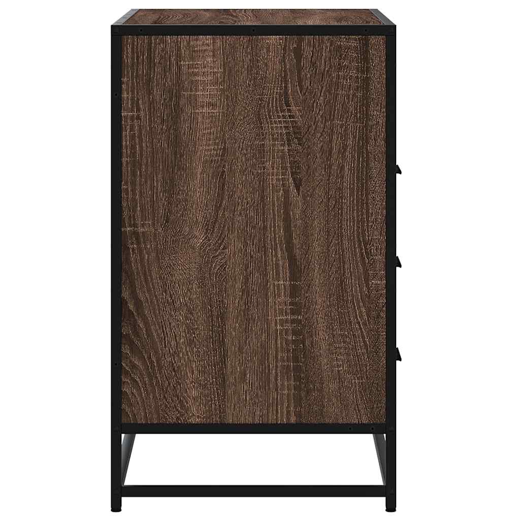 Drawer Cabinet Brown Oak 70x41x70 cm Engineered Wood