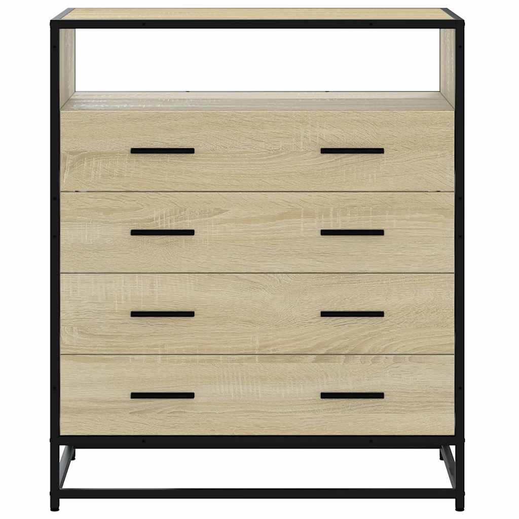 Drawer Cabinet Sonoma Oak 70x41x83.5 cm Engineered Wood
