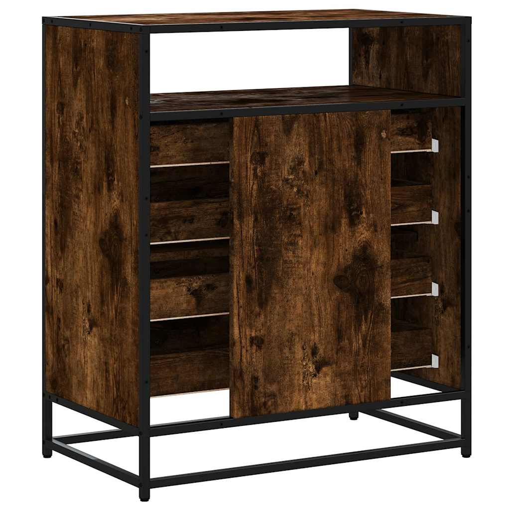 Drawer Cabinet Smoked Oak 70x41x83.5 cm Engineered Wood