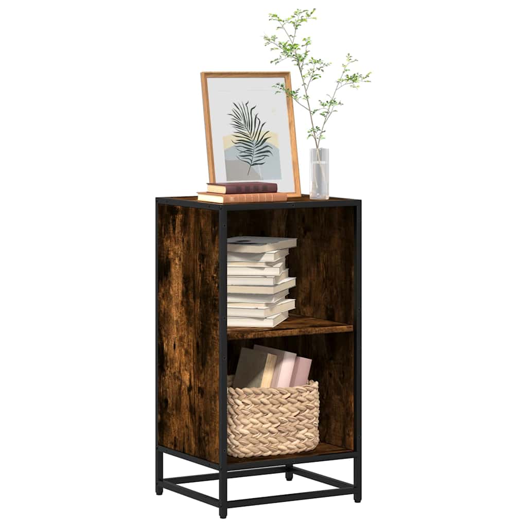 Book Cabinet Smoked Oak 40x35x76 cm Engineered Wood