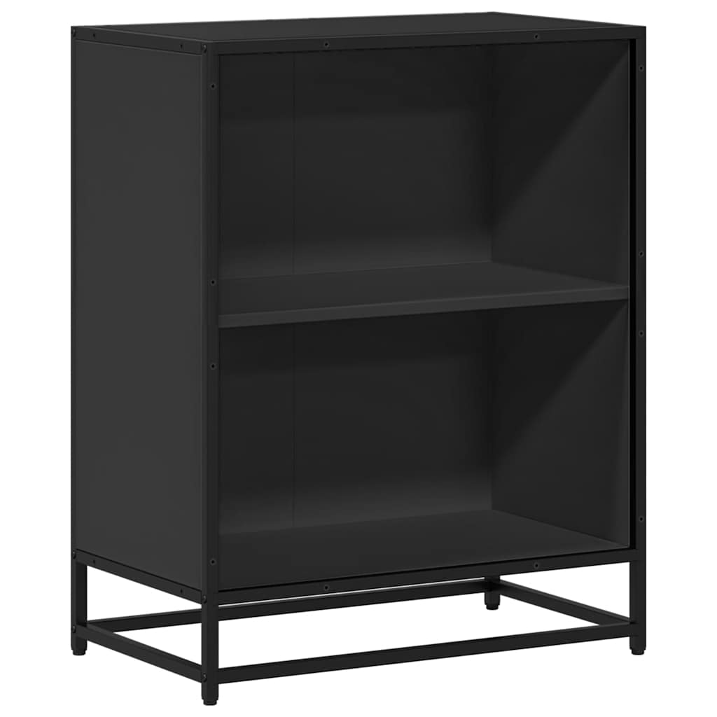 Book Cabinet Black 60x35x76 cm Engineered Wood