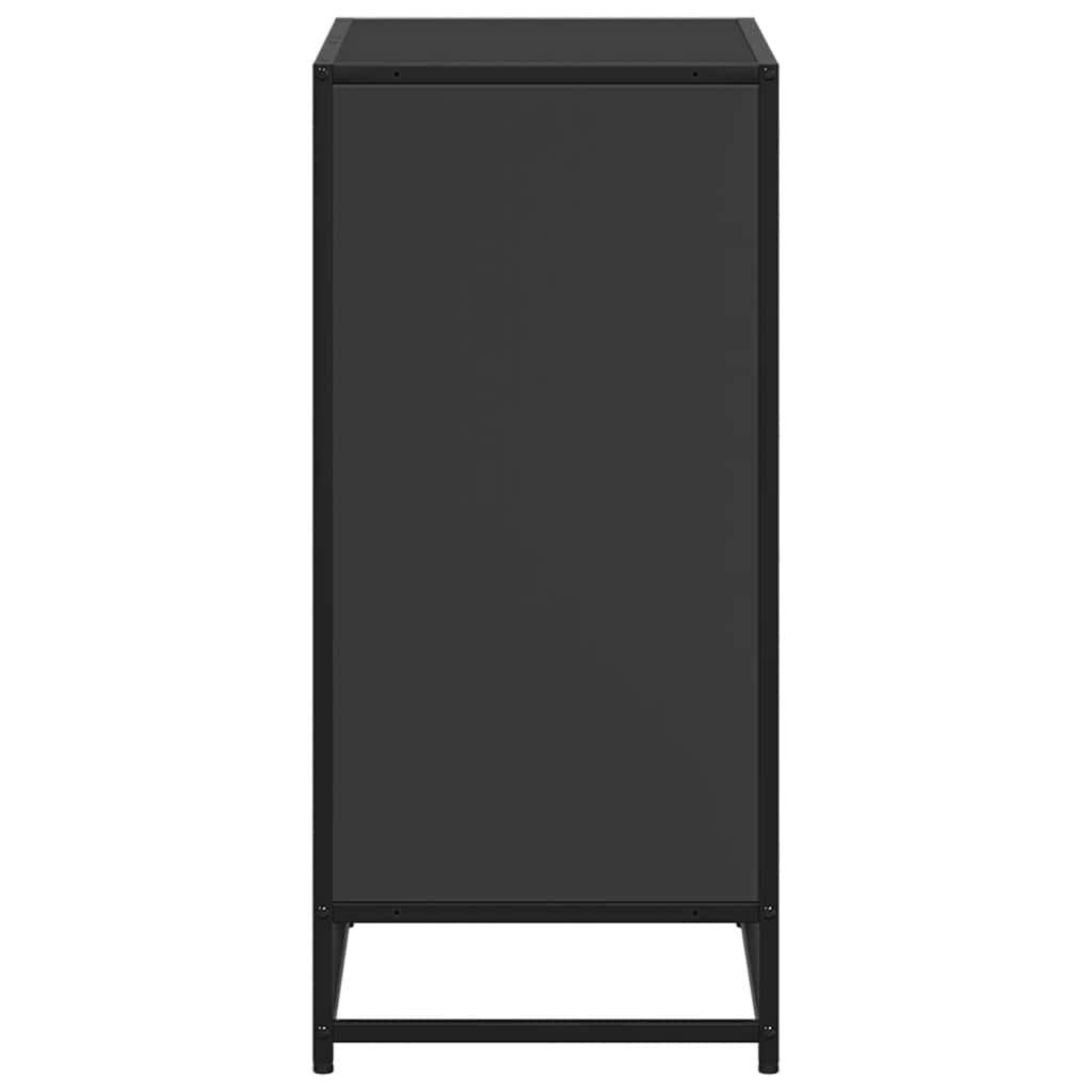 Book Cabinet Black 60x35x76 cm Engineered Wood