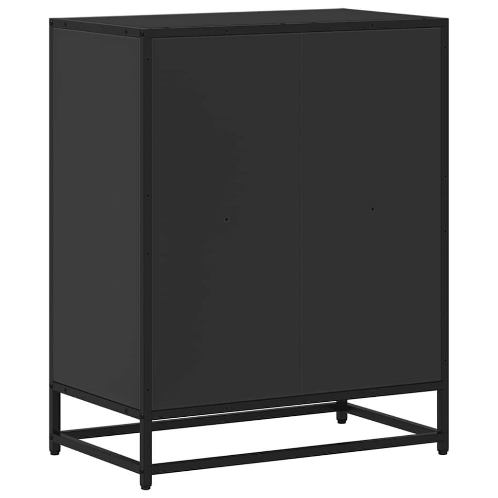 Book Cabinet Black 60x35x76 cm Engineered Wood