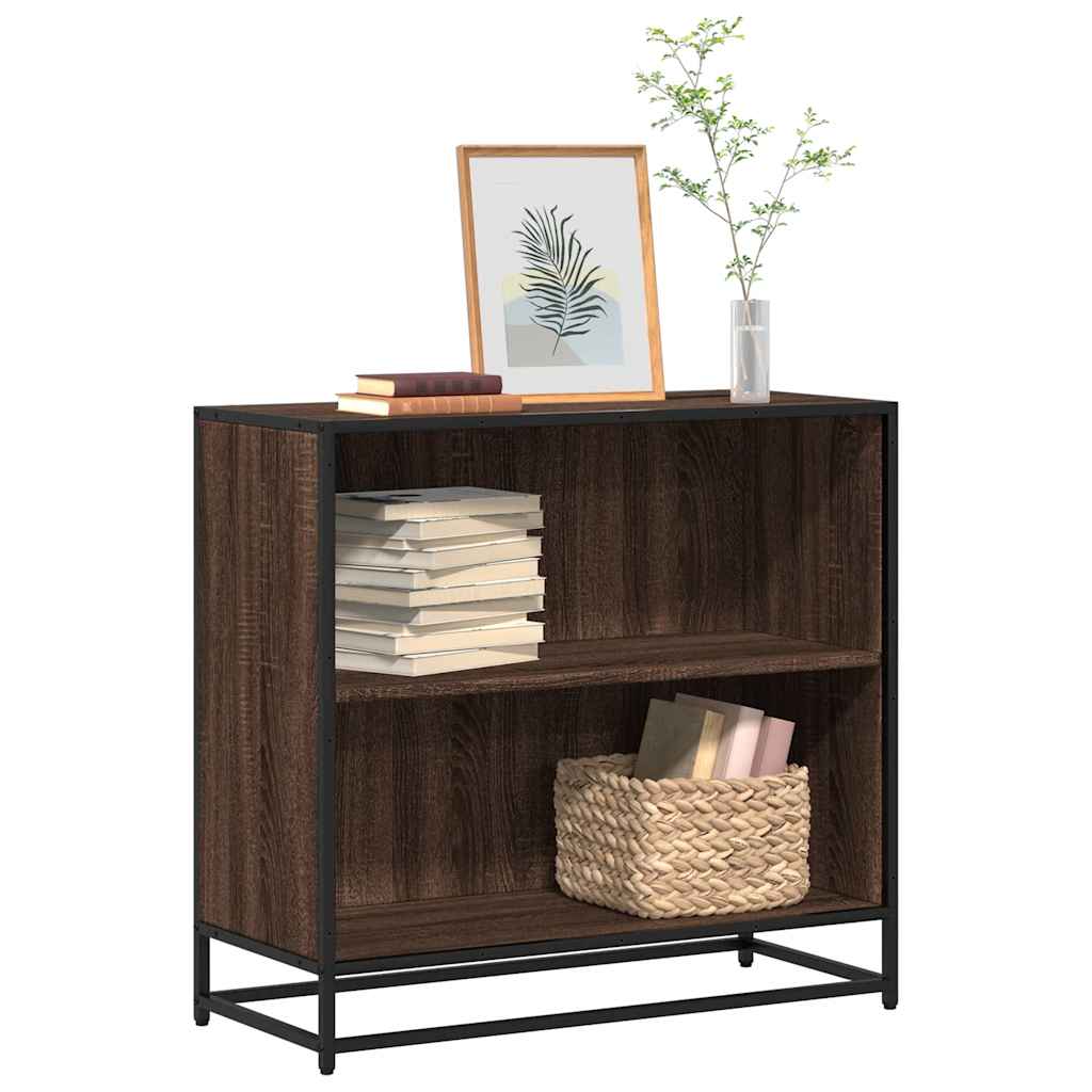 Book Cabinet Brown Oak 80.5x35x76 cm Engineered Wood