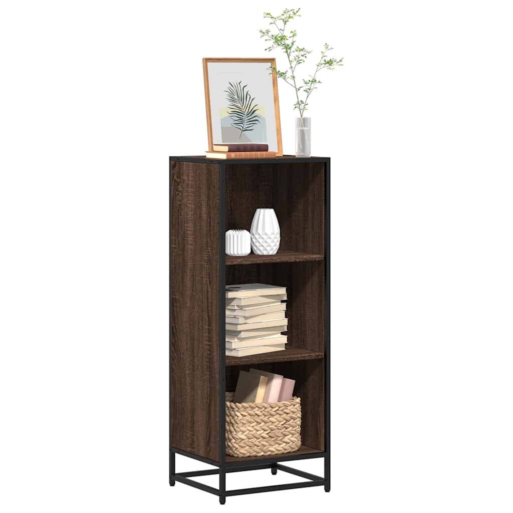 Book Cabinet Brown Oak 40x35x107.5 cm Engineered Wood