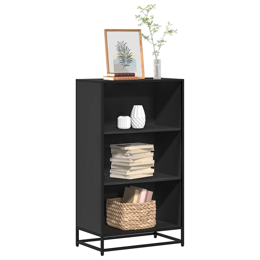 Book Cabinet Black 60x35x107.5 cm Engineered Wood