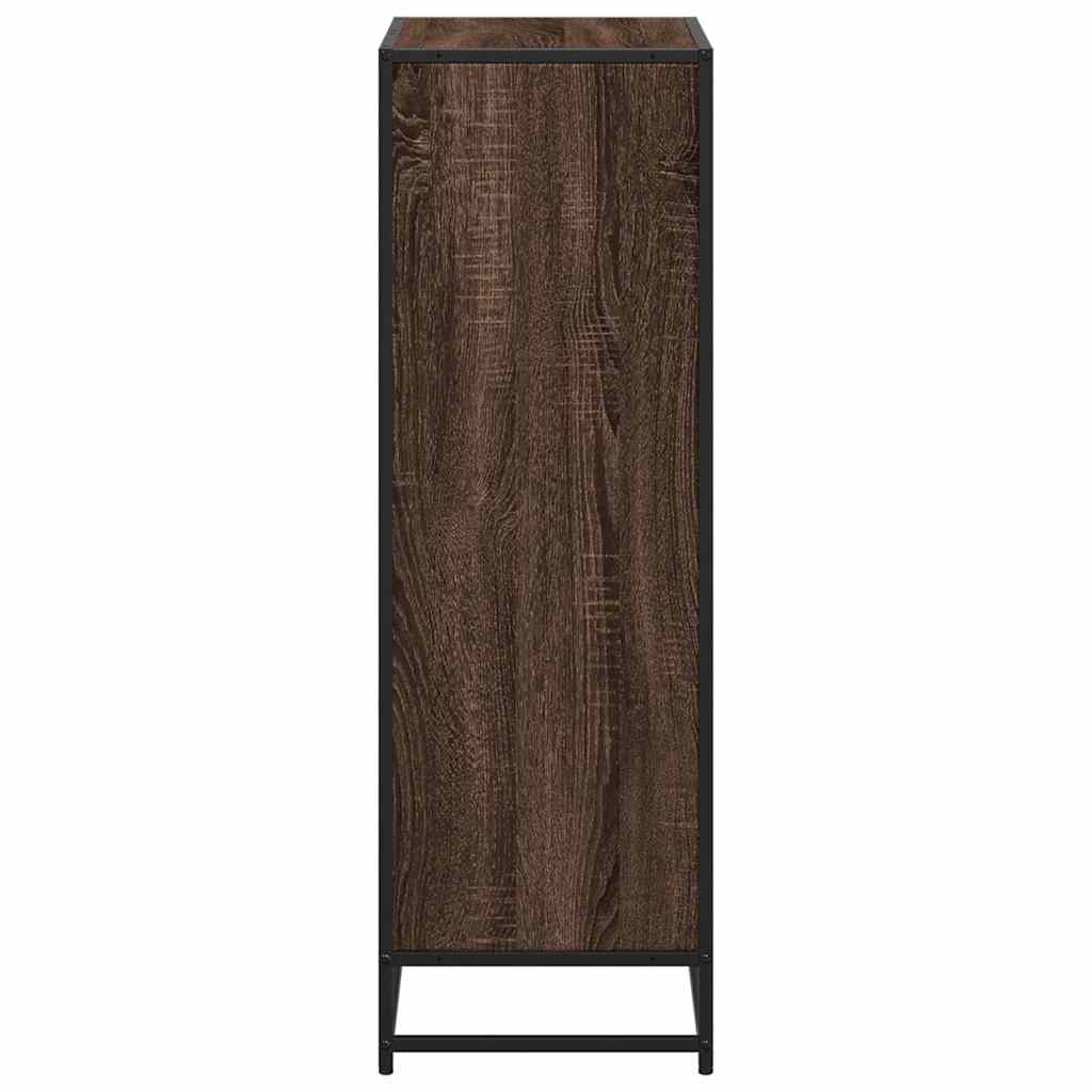 Book Cabinet Brown Oak 60x35x107.5 cm Engineered Wood