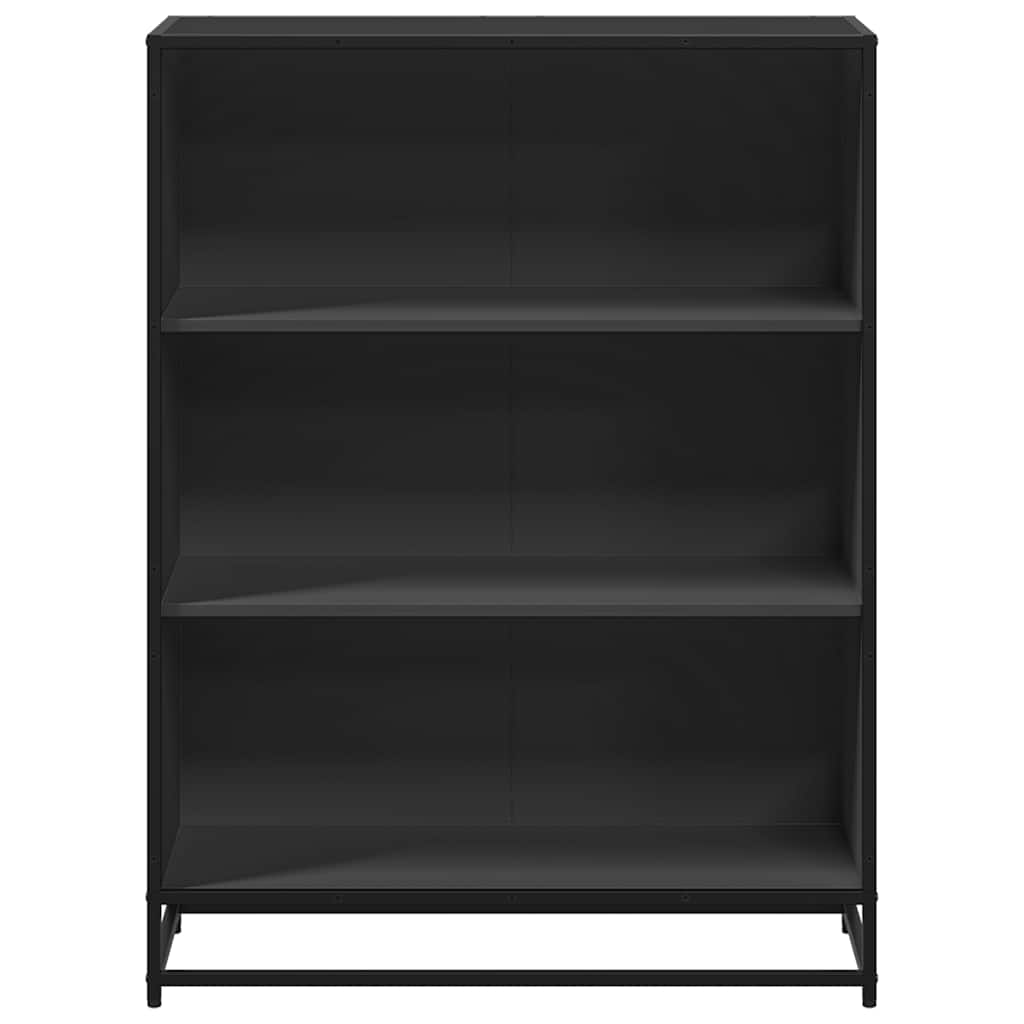 Book Cabinet Black 80.5x35x107.5 cm Engineered Wood