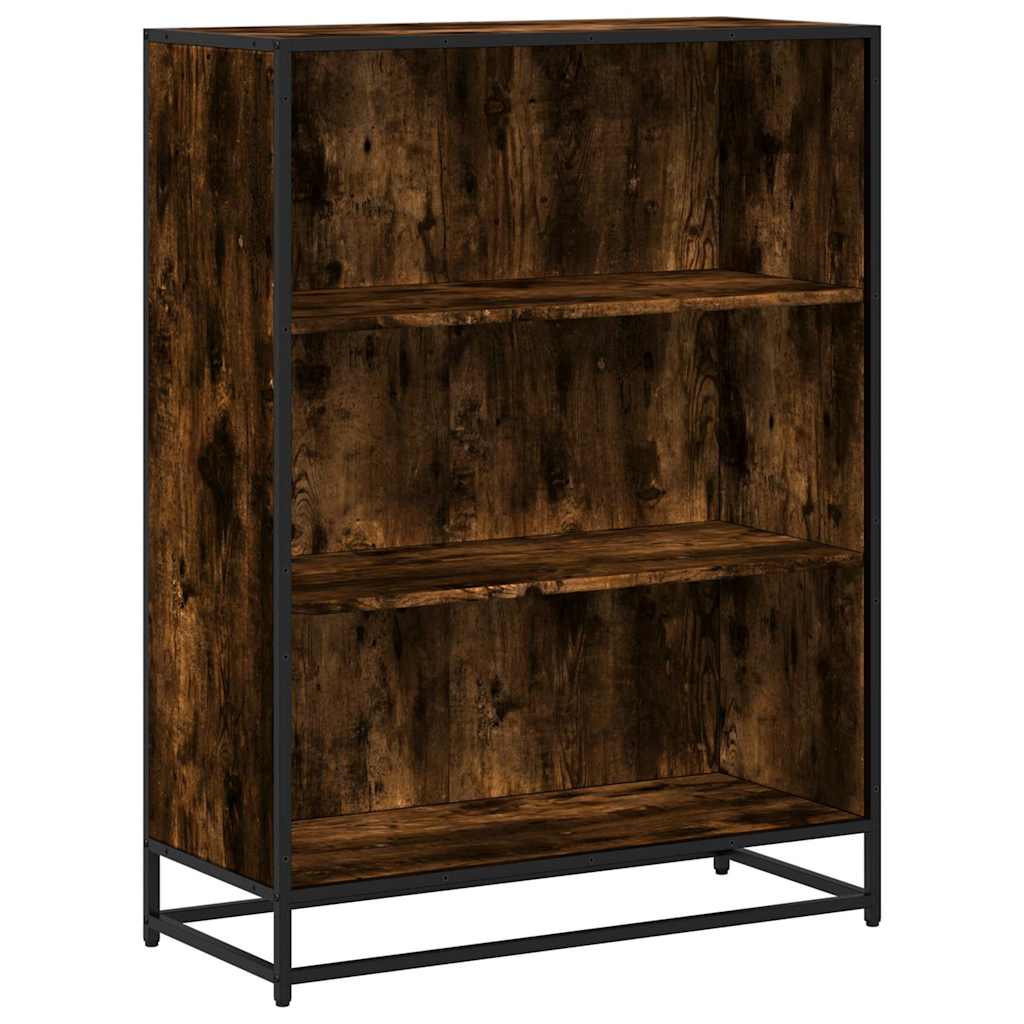 Book Cabinet Smoked Oak 80.5x35x107.5 cm Engineered Wood