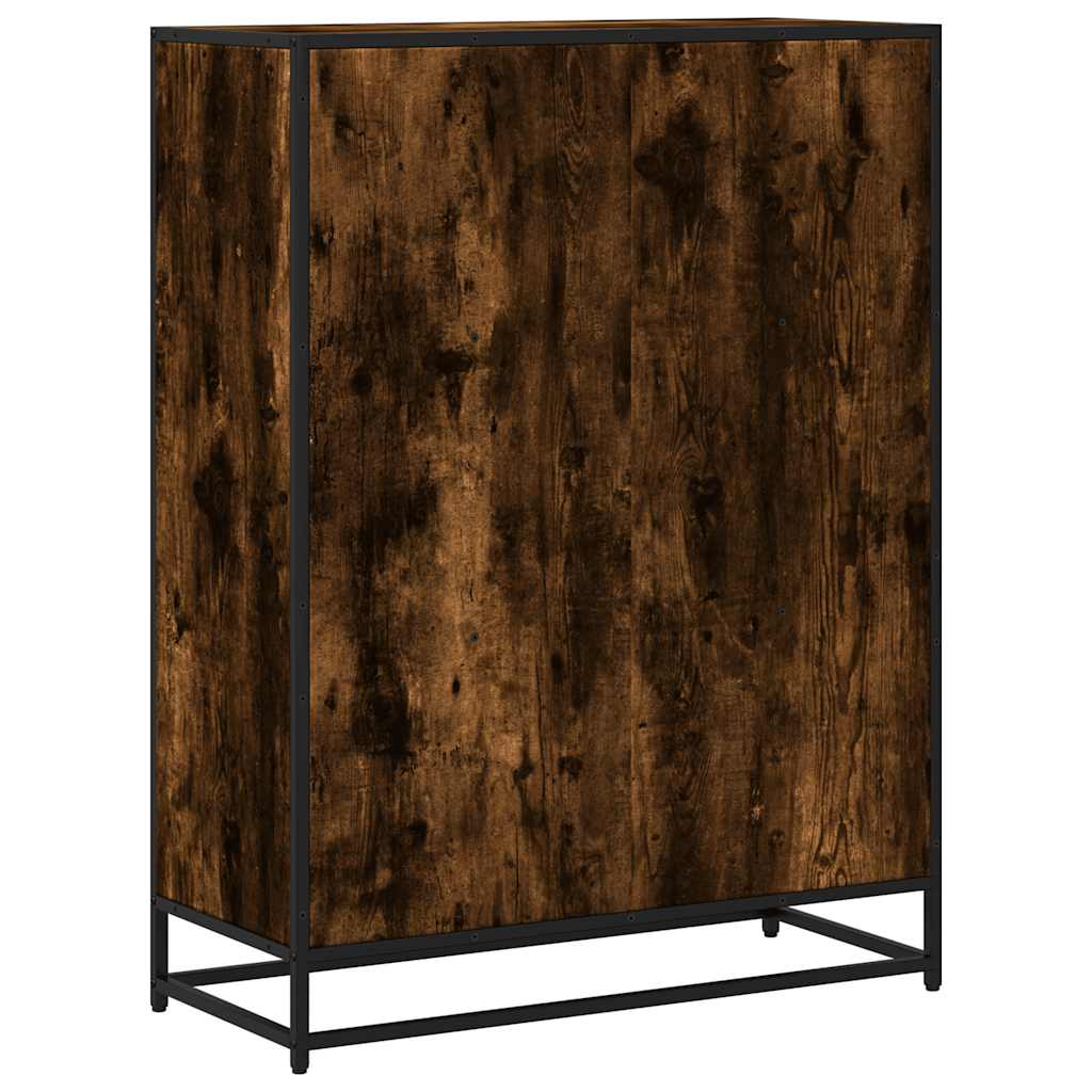 Book Cabinet Smoked Oak 80.5x35x107.5 cm Engineered Wood