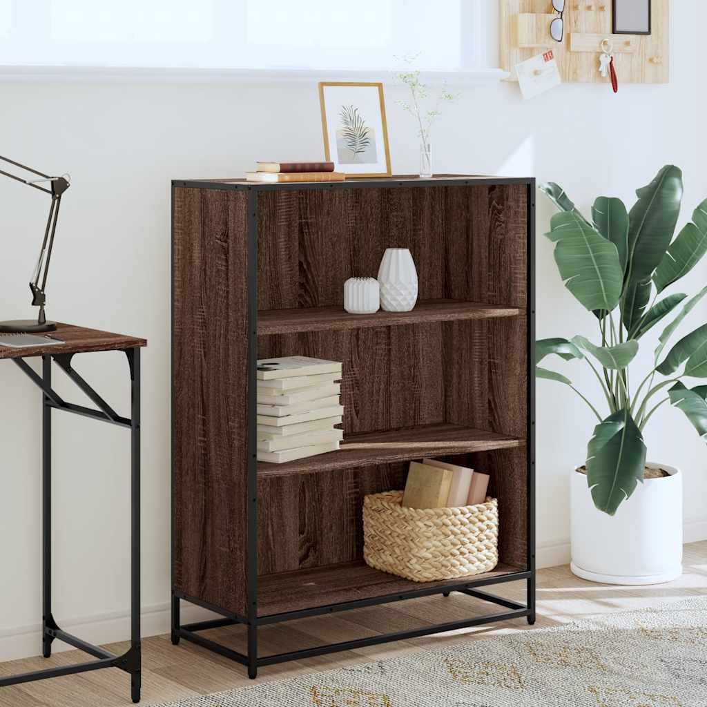 Book Cabinet Brown Oak 80.5x35x107.5 cm Engineered Wood